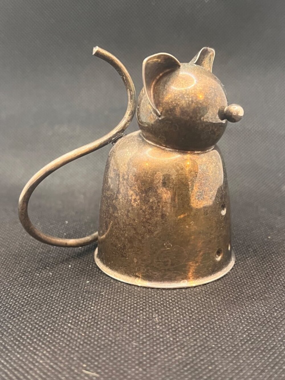 Vintage 1964 Napier Fat Cat Jigger #234 Silverplate 1 Oz Figural Barware Bertoll - Picture 6 of 15